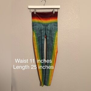 Niyama Sol Leggings with Rainbow Stripes. Size small. So soft and so dang cute!